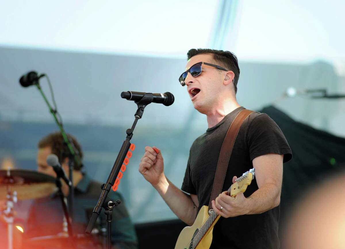 Marc Roberge, the lead singer for the band O.A.R. performs during the Greenwich Town Party at Roger Sherman Baldwin Park, Greenwich, Conn., Saturday, May 23, 2015.