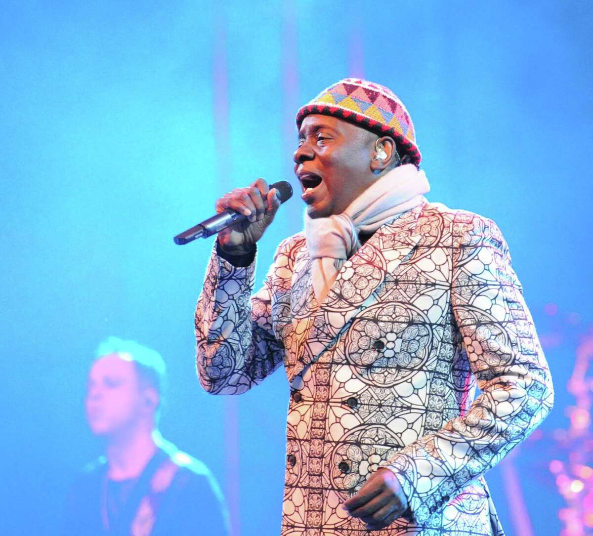 Phil Bailey of Earth, Wind & Fire performs durng the Greenwich Town Party at Roger Sherman Baldwin Park, Greenwich, Conn., Saturday, May 23, 2015.