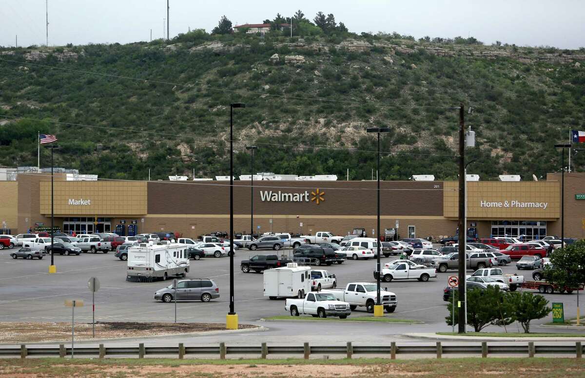The Walmart along U.S. Highway 87 Wednesday, May 20, 2015, in Big Spring, Texas. The West Texas town of Big Spring is among those that will see part of the Jade Helm 15 military exercise that has alarmed some Texans concerned about a federal takeover.