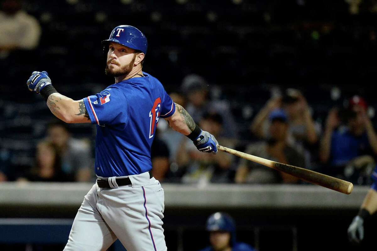 Texas Rangers’ Josh Hamilton bats in the seventh inning against the Nashville Sounds on Monday, May 11, 2015, in Nashville, Tenn. Hamilton is playing for the Round Rock Express AAA minor league baseball team before rejoining the Rangers after a rehab stint.