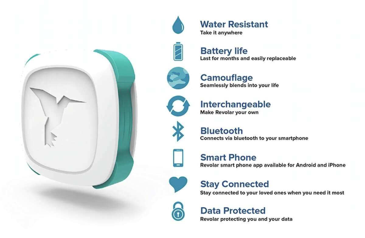 Revolar , which is the size of a quarter, is a personal safety device. One click of its emergency button will immediately alert your loved ones that you're in trouble and provide your GPS location. Features: Connects to an app on your smartphone. Works worldwide and is compatible with iPhone and Android. Kickstarter page here.