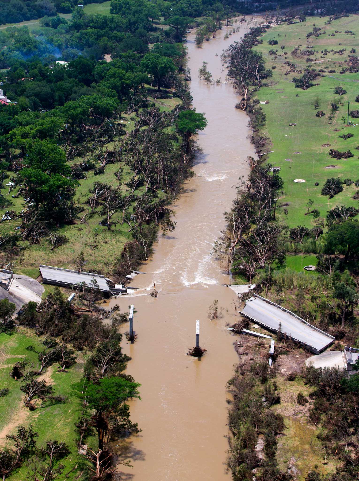 TXDoT Two bridges completely wrecked in Central Texas floods, others