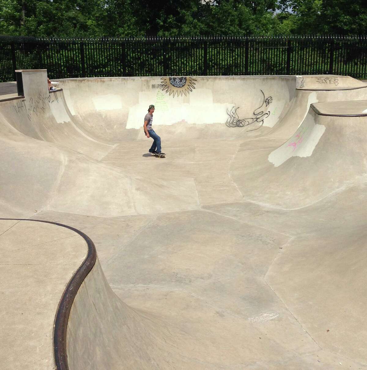 Riders worked the skate park at Scalzi Park in Stamford, Conn., on Tuesday, May 26, 2015. Though not on the water, Scalzi is heavily used because it offers so much: playgrounds, ballfields, a walking loop, volleyball, courts for bocce, tennis, basketball, handball, street hockey, baseball fields, a spray pool and a skateboarding park, along with lots of big trees for picnicking in the shade.