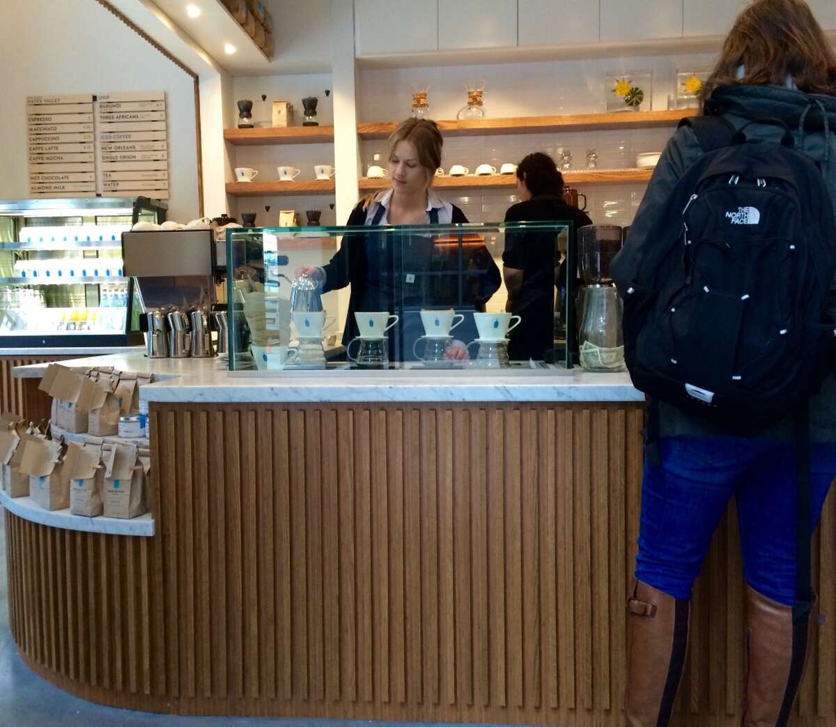 Blue Bottle Coffee's new outpost in Market Square.