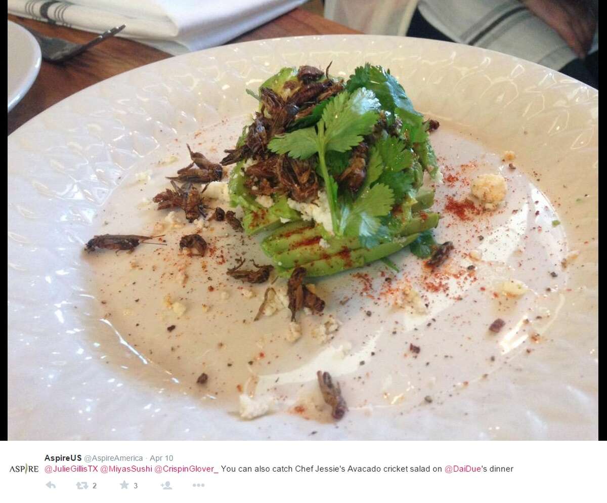 Austin restaurant Dai Due introduced a crickets to add texture to a normal salad, Chef Jesse Griffiths said.
