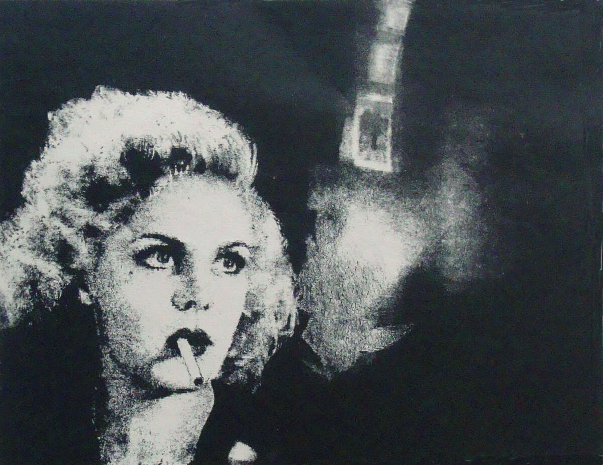 An exhbition of paintings, etchings and lithographs by Ann Chernow - inspired by film noir movies from the 1940s - is on view at Stamford's PMW Gallery through June 21.