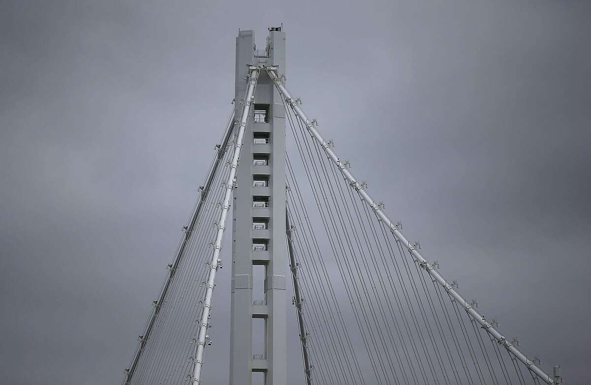 SAN FRANCISCO, CA - MAY 18: A view of the eastern span of the Oakland-San Francisco Bay Bridge on May 18, 2015 in San Francisco, California. After nearly 12 years of construction and an estimated price tag of $6.4 billion, steel supporting the new eastern span of the Bay Bridge continues to be plagued with problems with a recent discovery that one of the steel rods anchoring the Self-Anchored Suspension (SAS) tower has failed an integrity test and is believed to have broken due to corrosion. (Photo by Justin Sullivan/Getty Images)