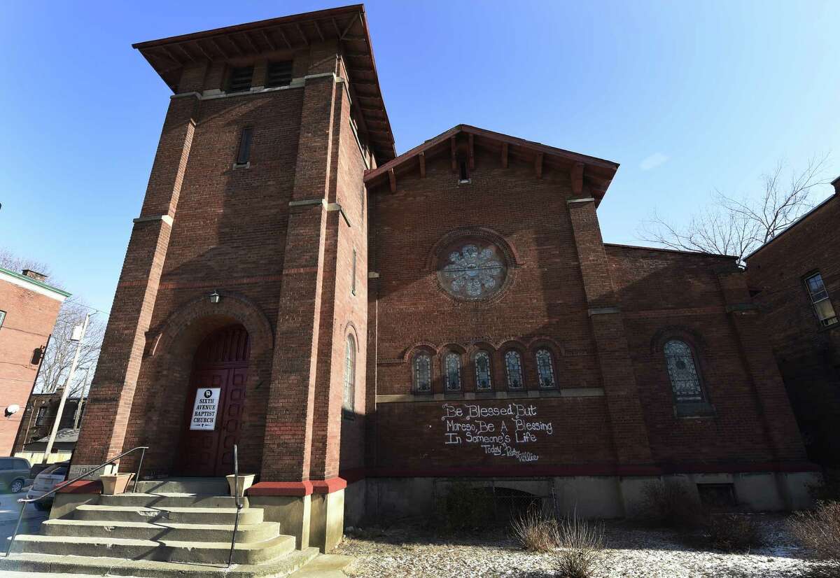 The Sixth Avenue Baptist Church in Troy. (Skip Dickstein/Times Union) ORG XMIT: MER2015010814204072