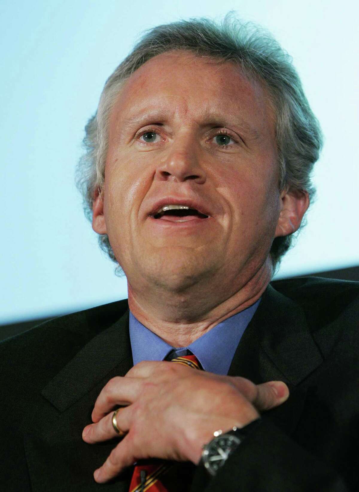 General Electric Chairman and CEO, Jeffrey R. Immelt. Fairfield-based GE issued a statement Monday indicating that a retroactive state tax hike on locally based corporate headquarters could lead the company to consider moving from Connecticut.
