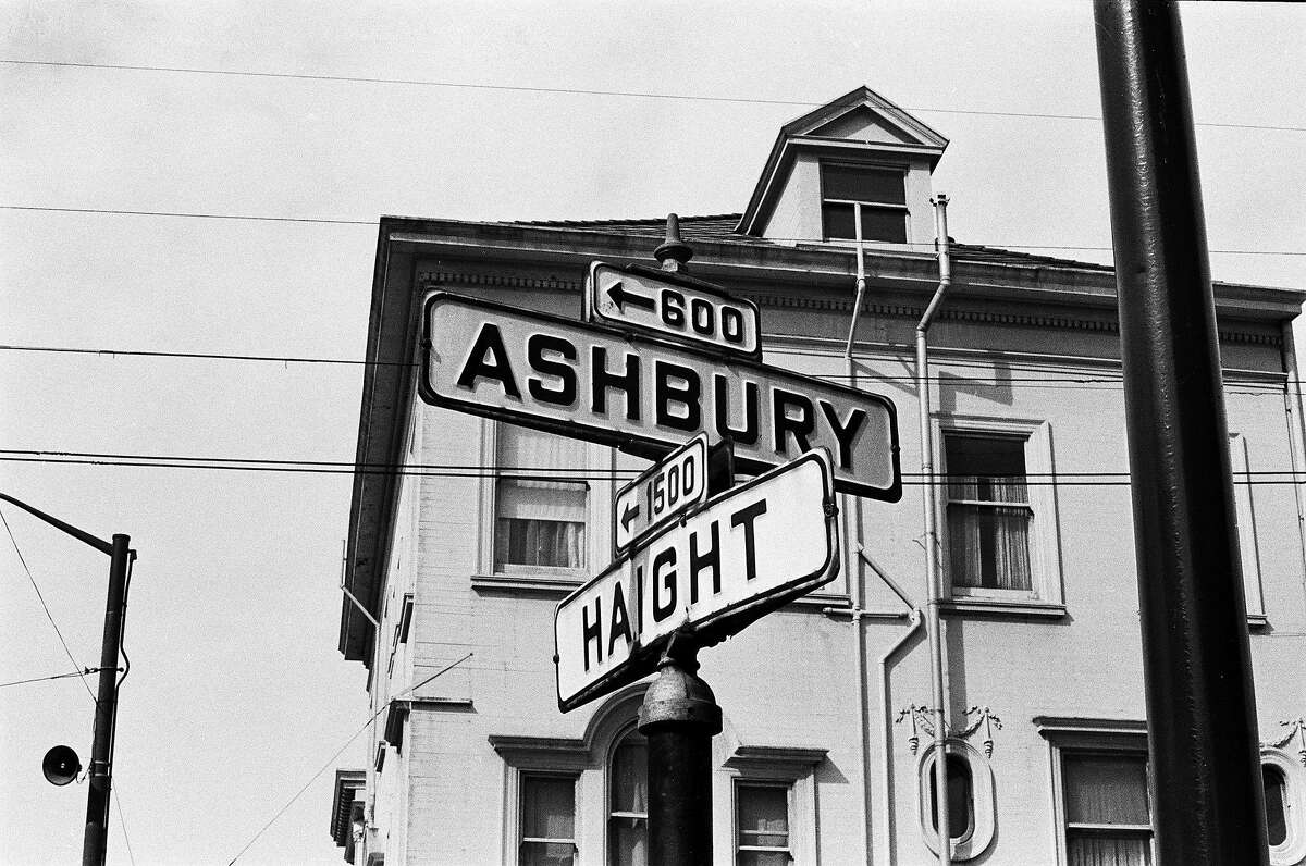 The intersection of Haight and Ashbury Streets.