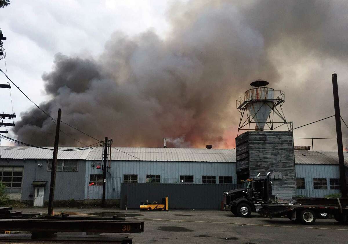 Tough fire lights up former Fairfield Lumber