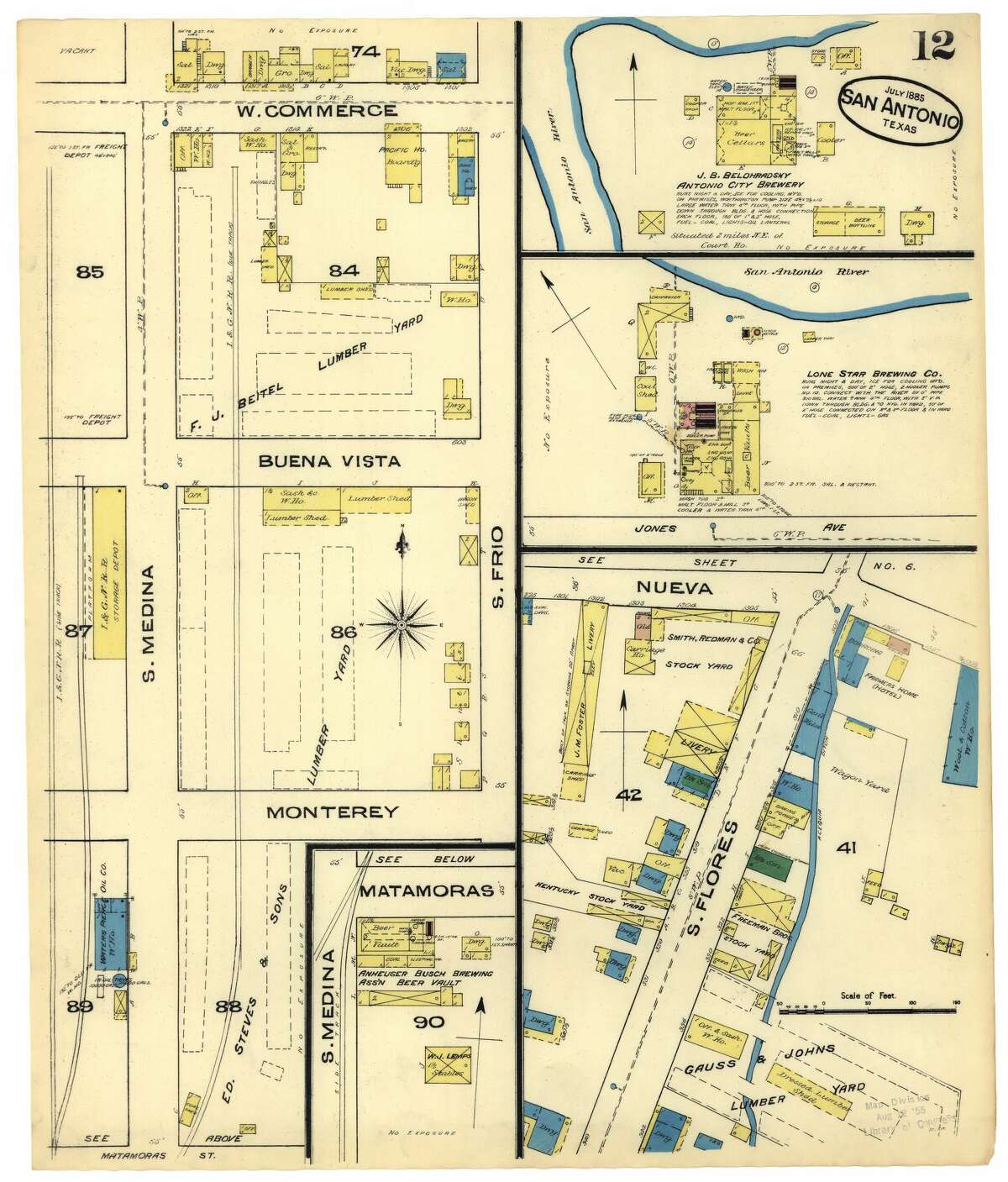 Historic maps show what downtown San Antonio looked like back in 1885