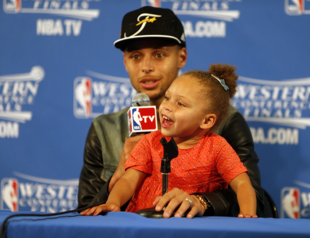 Riley Curry Steph Curry Golden State Warriors Parade