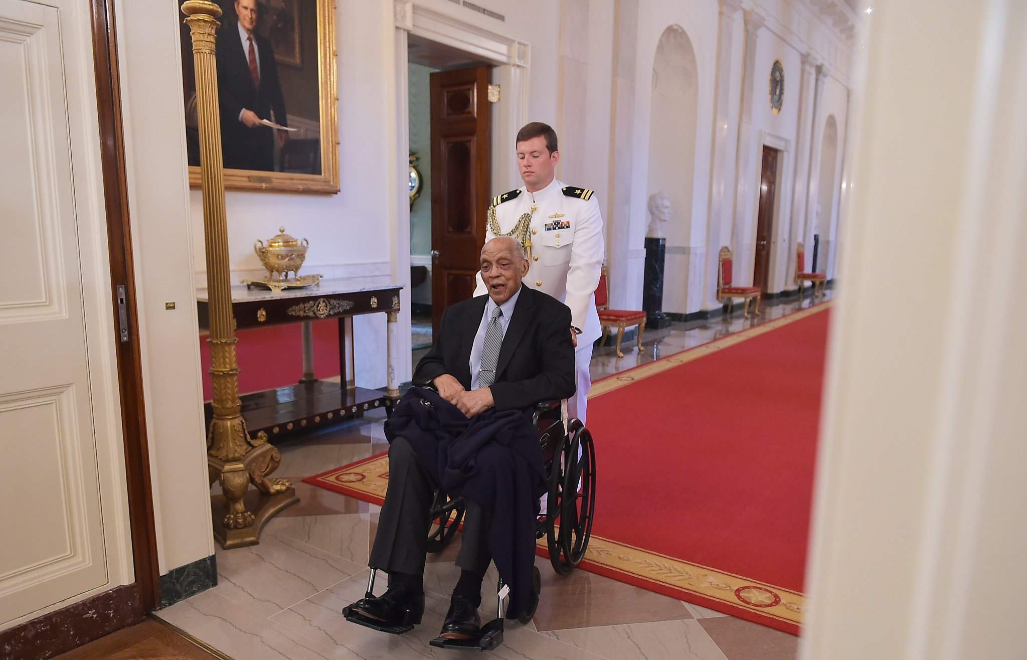 Joe Panik and his girlfriend at the White House -- June 4, 2015