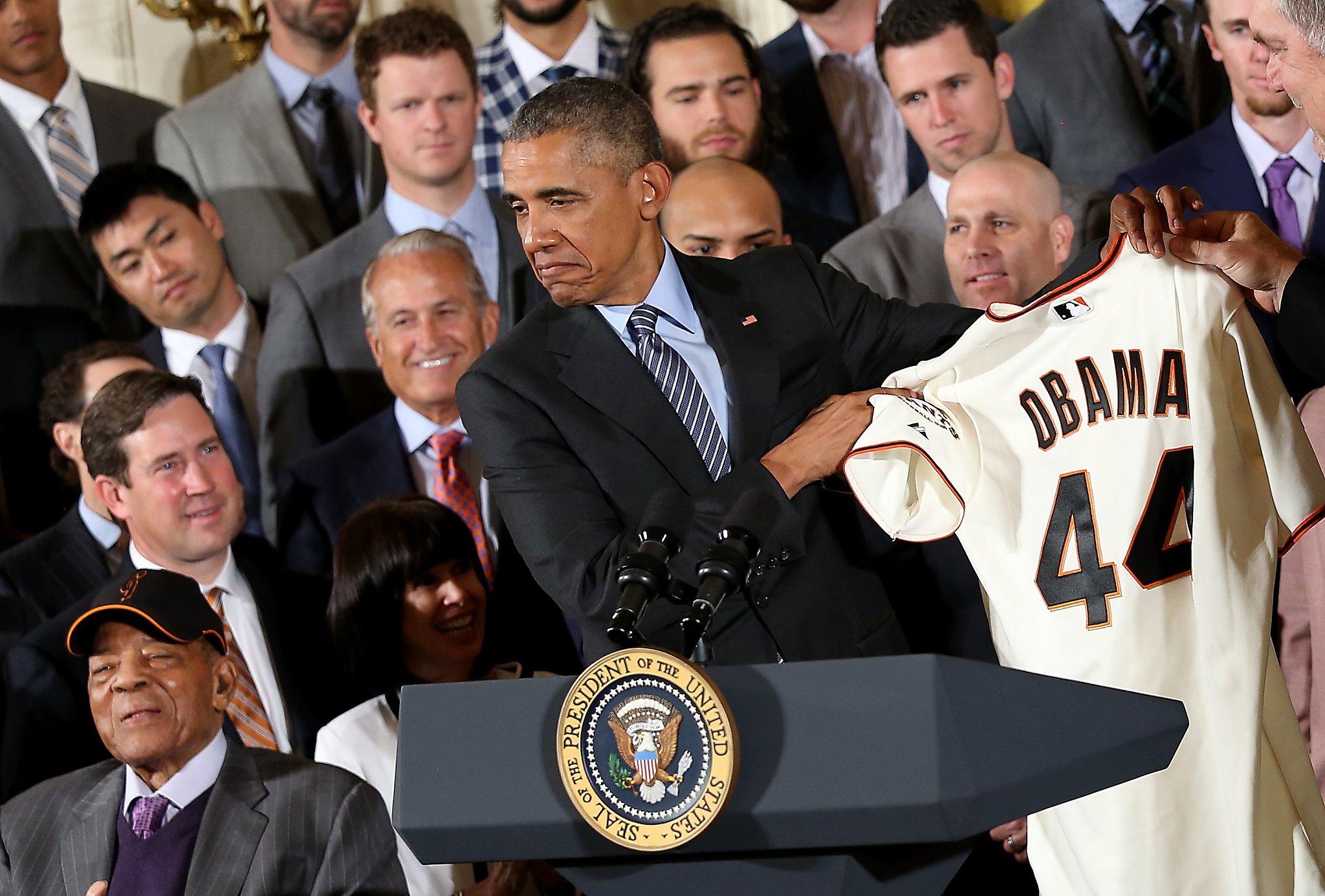 Joe Panik and his girlfriend at the White House -- June 4, 2015