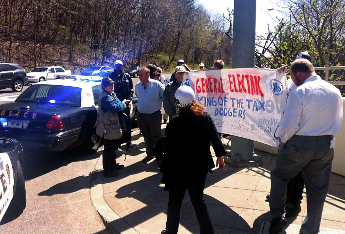 Protesters converged on GE Capital's Norwalk offices in April 2012 to protest GE tax policies. On June 4, 2015, GE CEO Jeff Immelt cited increased taxes in Connecticut in mulling other locales for GE's headquarters.