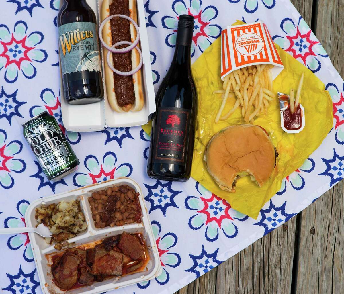 Pair your fast food with some classy wines and beers.
