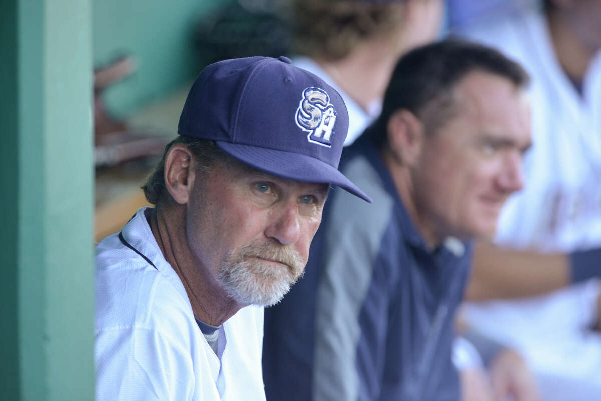 Missions Manager Jamie Quirk watches a recent game from the dugout of Wolff Stadium.