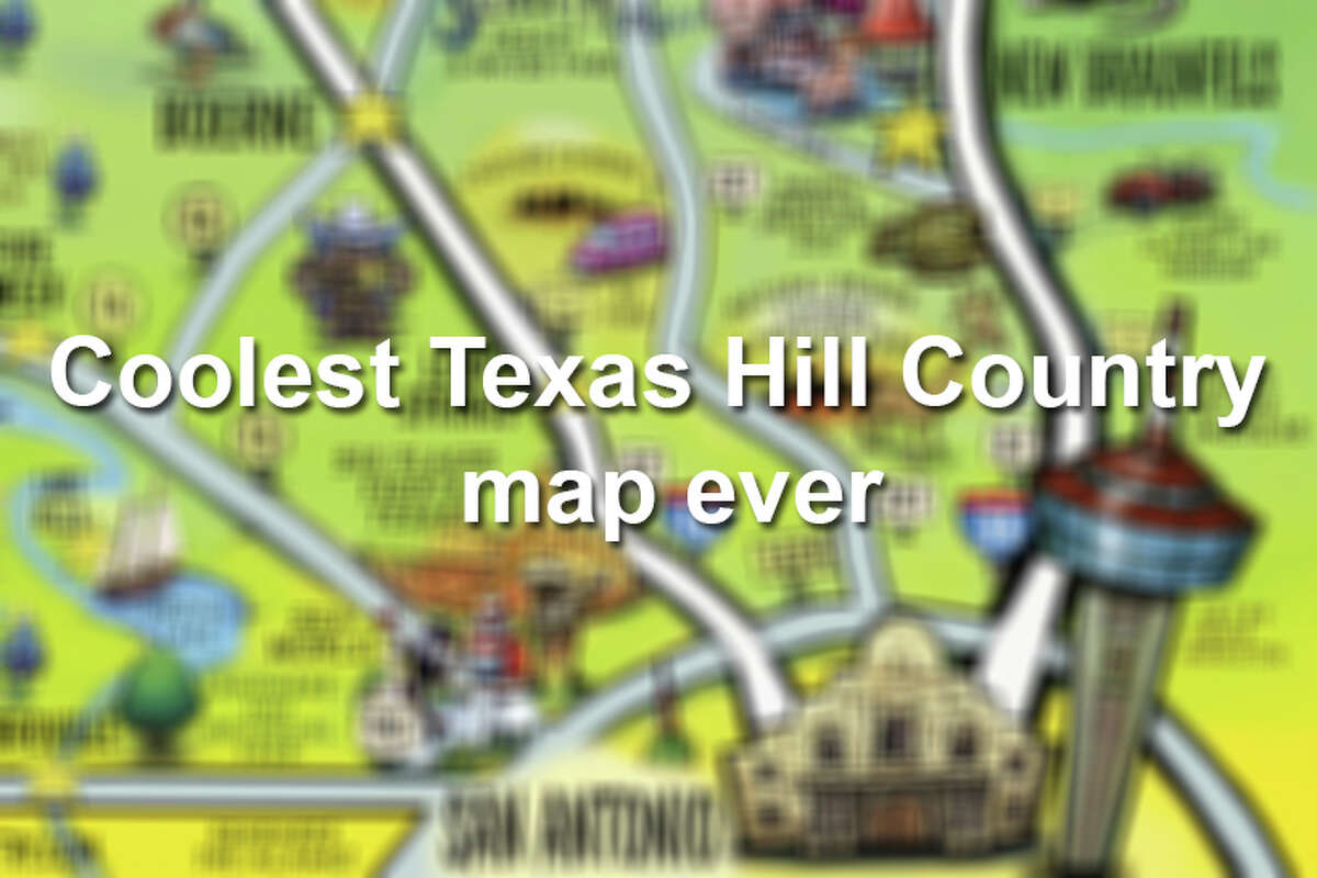 Check out close-up images of an awesome cartoon map of the Hill Country that may be the coolest map you've ever seen.