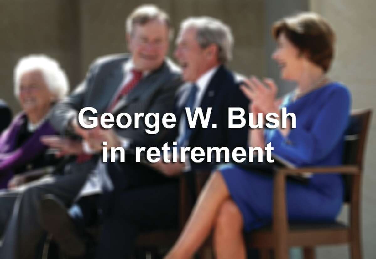 See what former President George W. Bush has been up to since he left the Oval Office in January 2009.