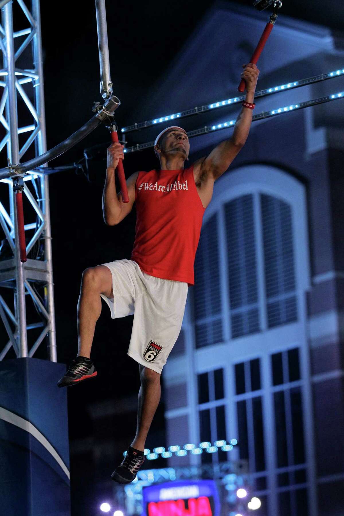 Edinburg resident Abel Gonzalez competes in the Houston qualifiers of "American Ninja Warrior," which aired on NBC on June 8, 2015.