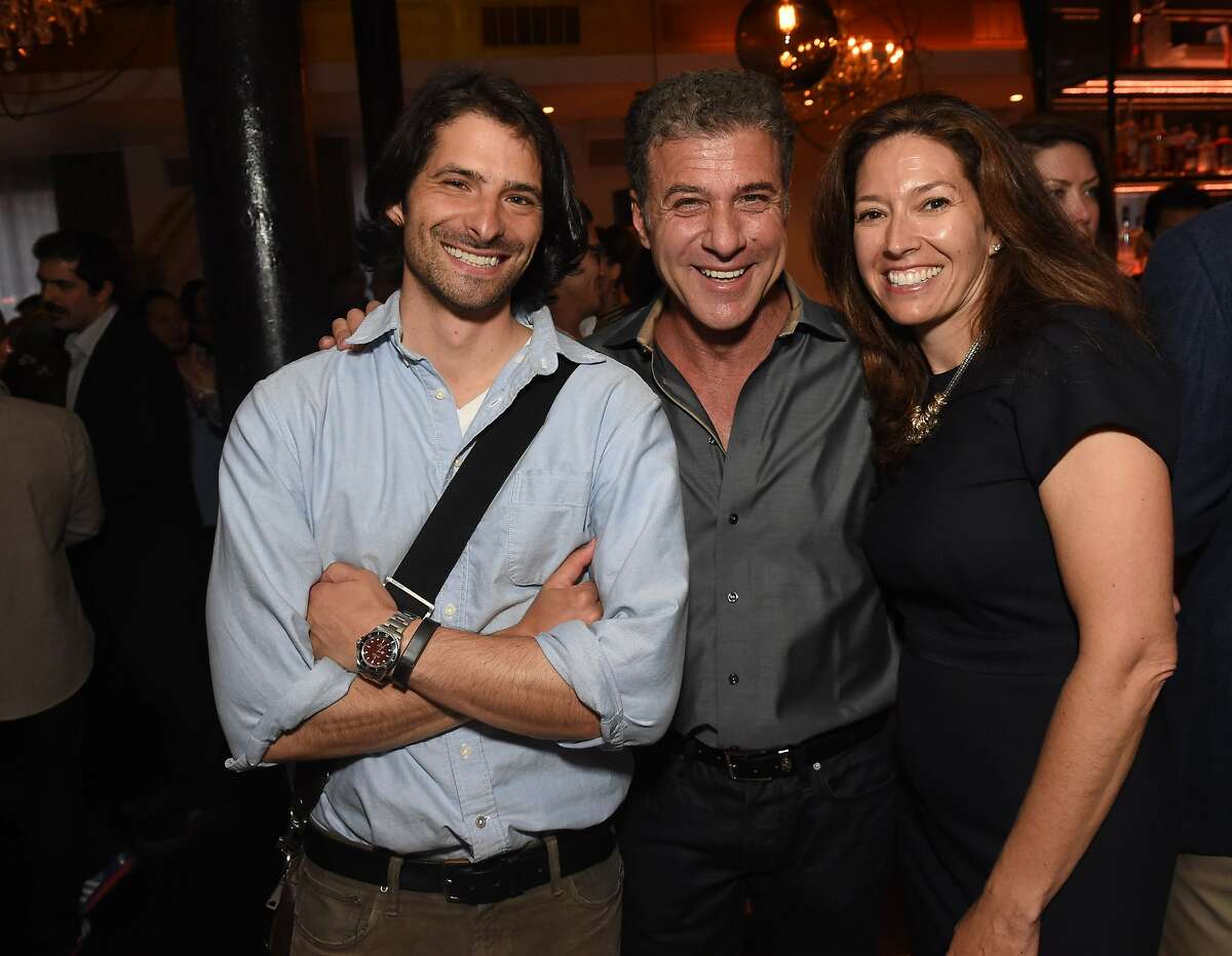 The San Francisco Chronicle celebrated its choice of the Top 100 Bay Area restaurants at Novela in San Francisco on June 8, 2015. From left: Paolo Lucchesi (Chronicle writer), Michael Chiarello (owner Bottega & Coqueta) and Kristine Shine (Chronicle president).