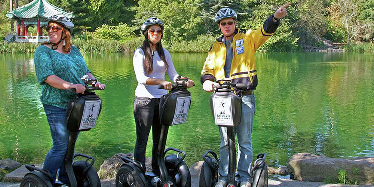 Tour Golden Gate Park on a Segway, after a little practice to get used to handling the two-wheeled vehicles.