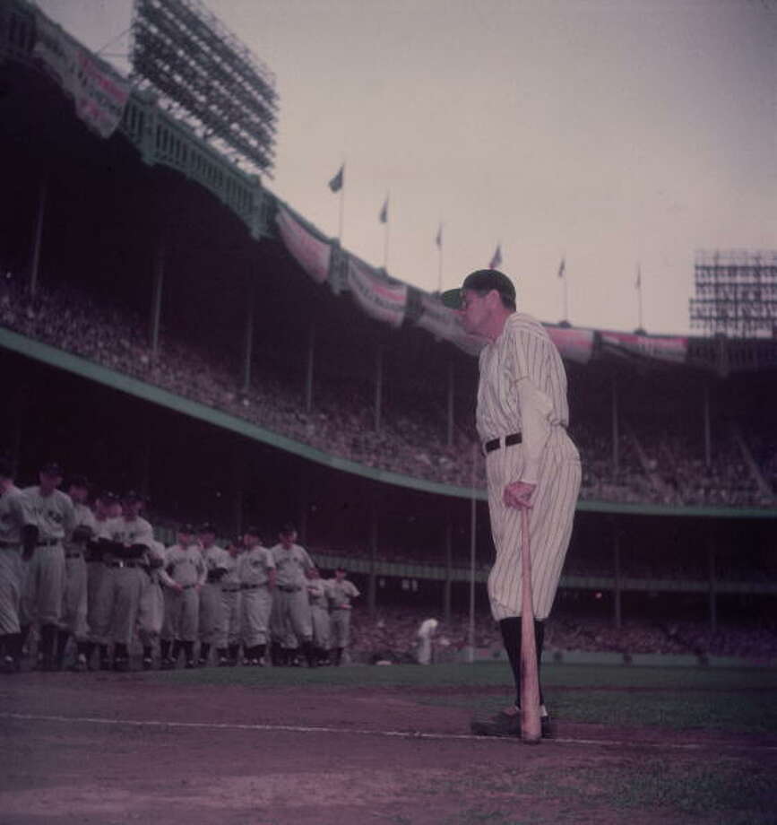 Babe Ruth Makes His Final Appearance At Yankee Stadium On June 13 1948 San Antonio Express News 