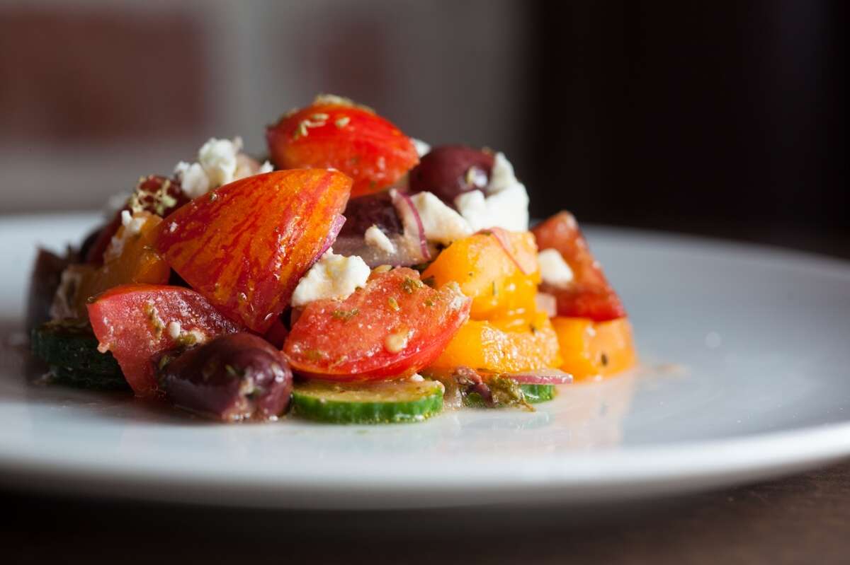 Greek salad at Helen Greek Food and Wine, slated to open early July 2015 in Rice Village. (photo: Shannon O'Hara)