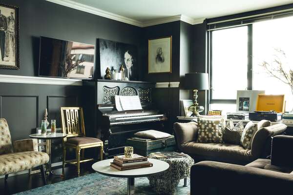 Dark And Moody Trappings Transform White Box Condo Sfchronicle Com