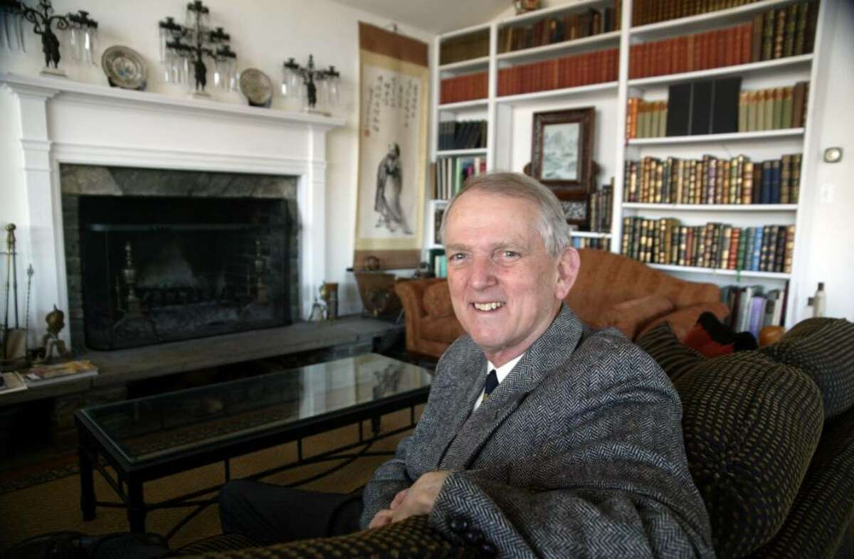 Republican senate candidate, Rob Simmons relaxes in his livingroom on Monday, March 8, 2010. Simmons lives in Stonington, in a waterfront home he shares with wife Heidi and three dogs - Bailey, Lucy and Grigio.