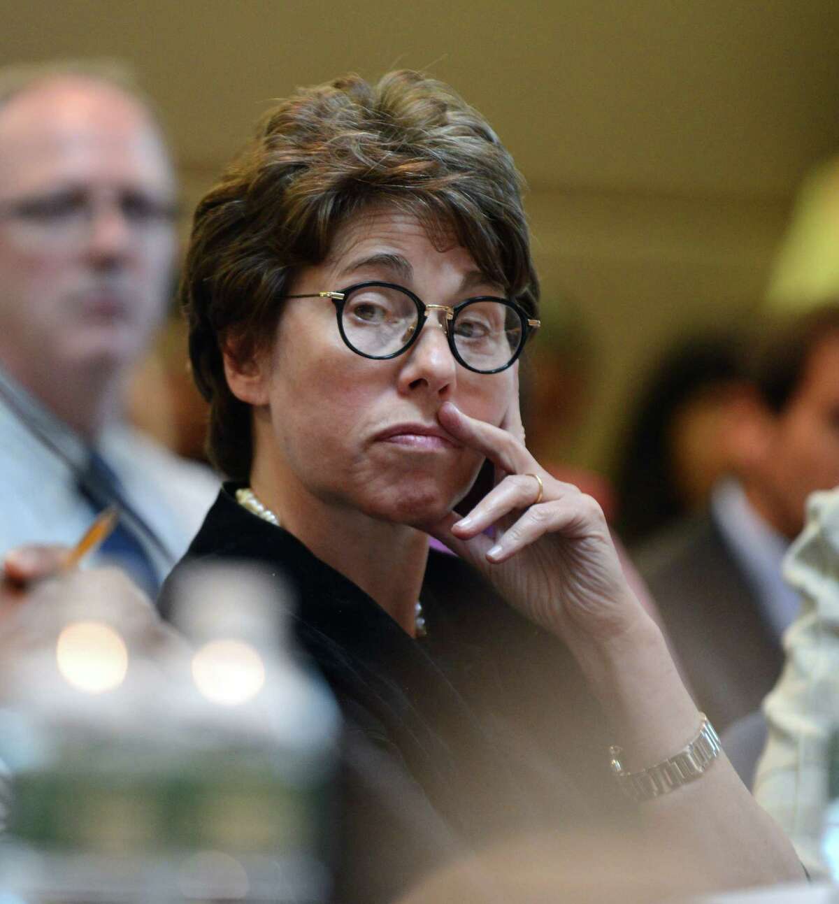 Regents Chancellor Merryl Tisch listens to comments during a Board of Regents meeting Monday afternoon, June 15, 2015, at the State Education Building in Albany, N.Y. (Will Waldron/Times Union)