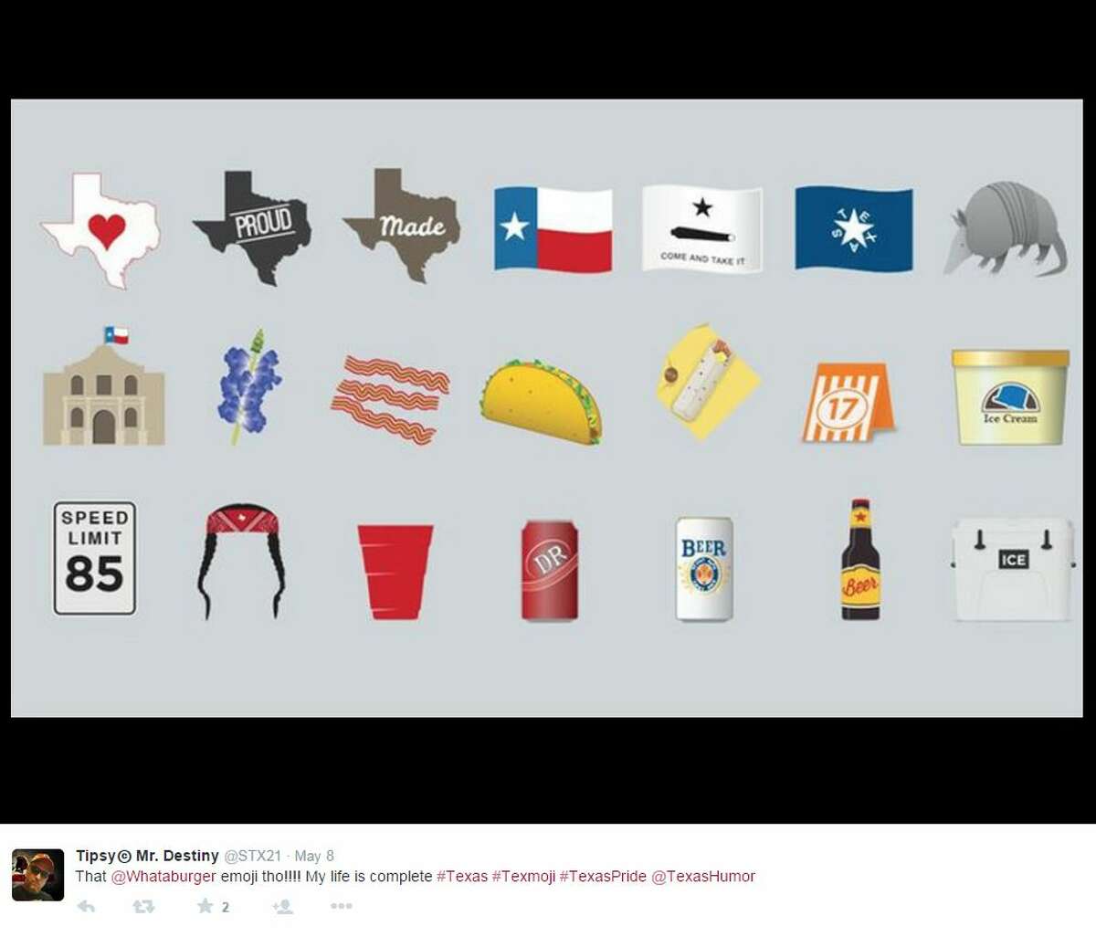 The lives of texting Texans got a lot easier when the TexMoji app, stocked with hundreds of tiny Lone Star-centric emoticons, was released in the Apple App Store.