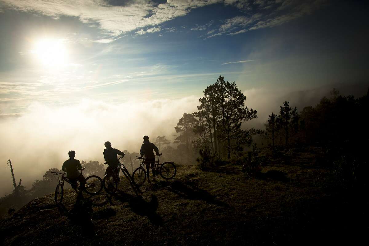 Watching the sun rise over the cloud forest of the Sierra Norte in Oaxaca is part of the experience on H+I Adventures' mountain biking tours in the region. Mountain Biking on the Tequila Trail near Oaxaca, Mexico.