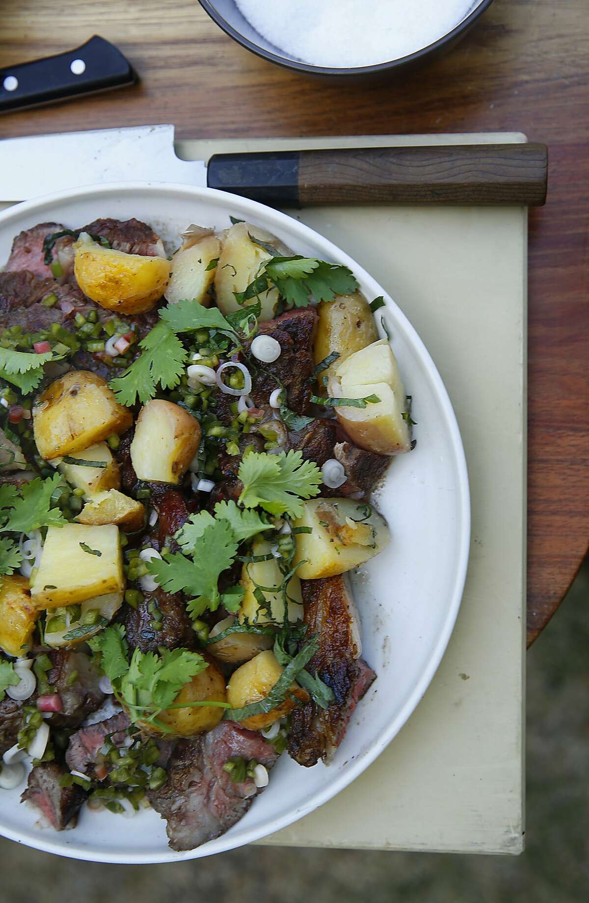 Recipe: Grilled Rib Eye Steaks With Potato Hobo Packs & Pickled Chiles