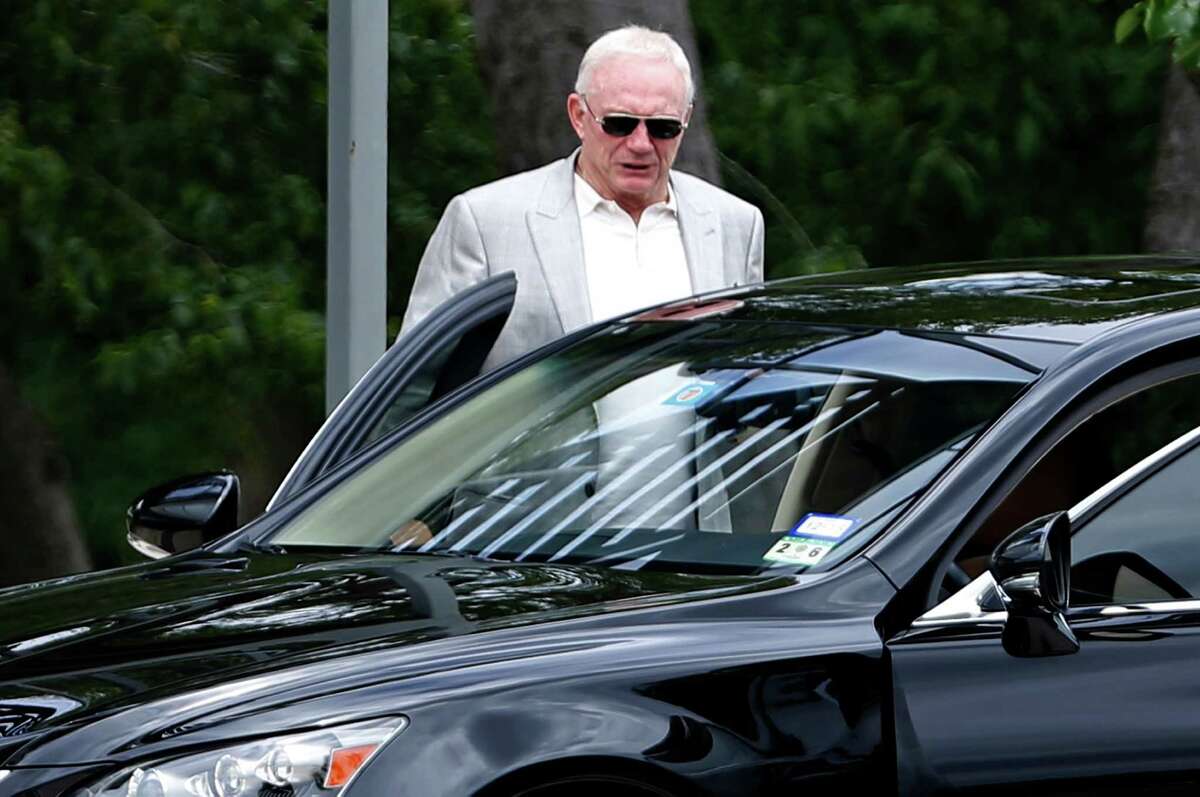 Dallas Cowboys owner and general manager Jerry Jones prepares to leave practice at a minicamp on June 16, 2015, in Irving.