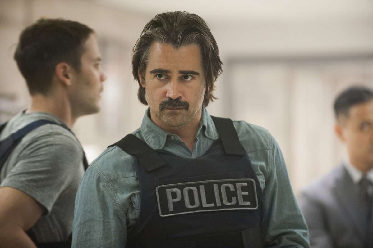 In this image released by HBO, Colin Farrell portrays Detective Ray Velcoro in the second season of the HBO original series "True Detective," airing Sunday at 9 p.m. EDT. (Lacey Terrell/HBO via AP)
