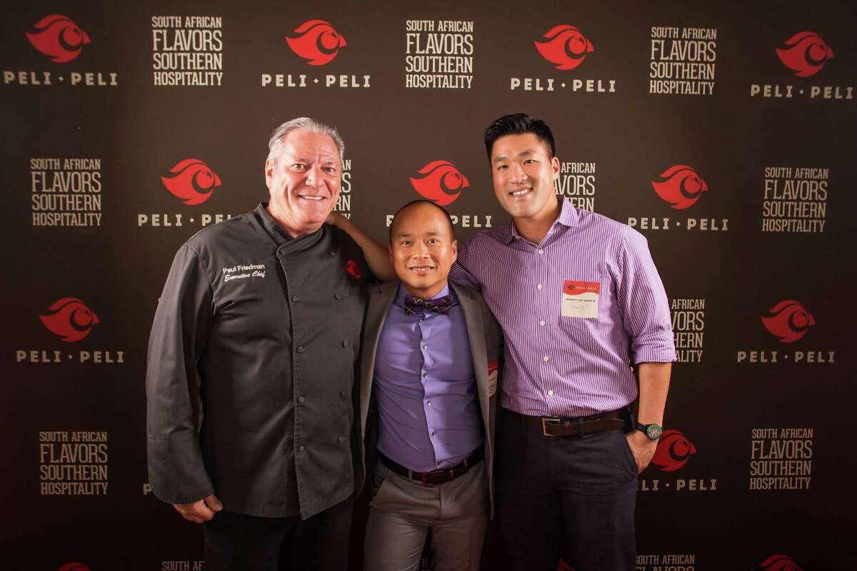 From left, Paul Friedman, Michael Tran and Thomas Nguyen, co-owners of Peli Peli restaurants.