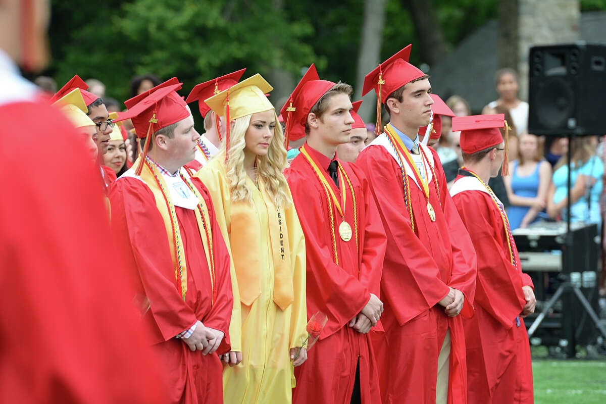 Stratford High School commencement exercises at Penders Field at Longbrook Park in Stratford, Conn. on Thursday, June 18, 2015.