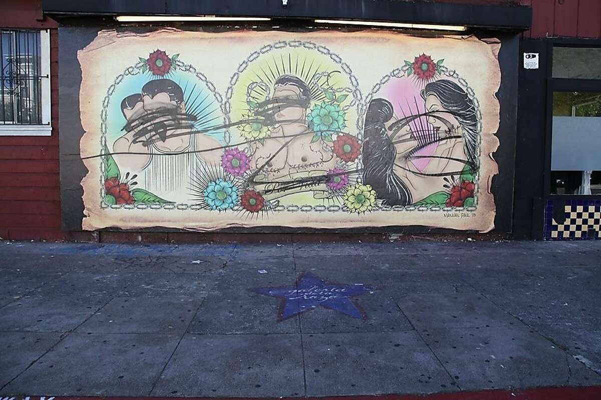 A mural celebrating LGBT culture in San Francisco's Mission District was defaced for the second time in a week.