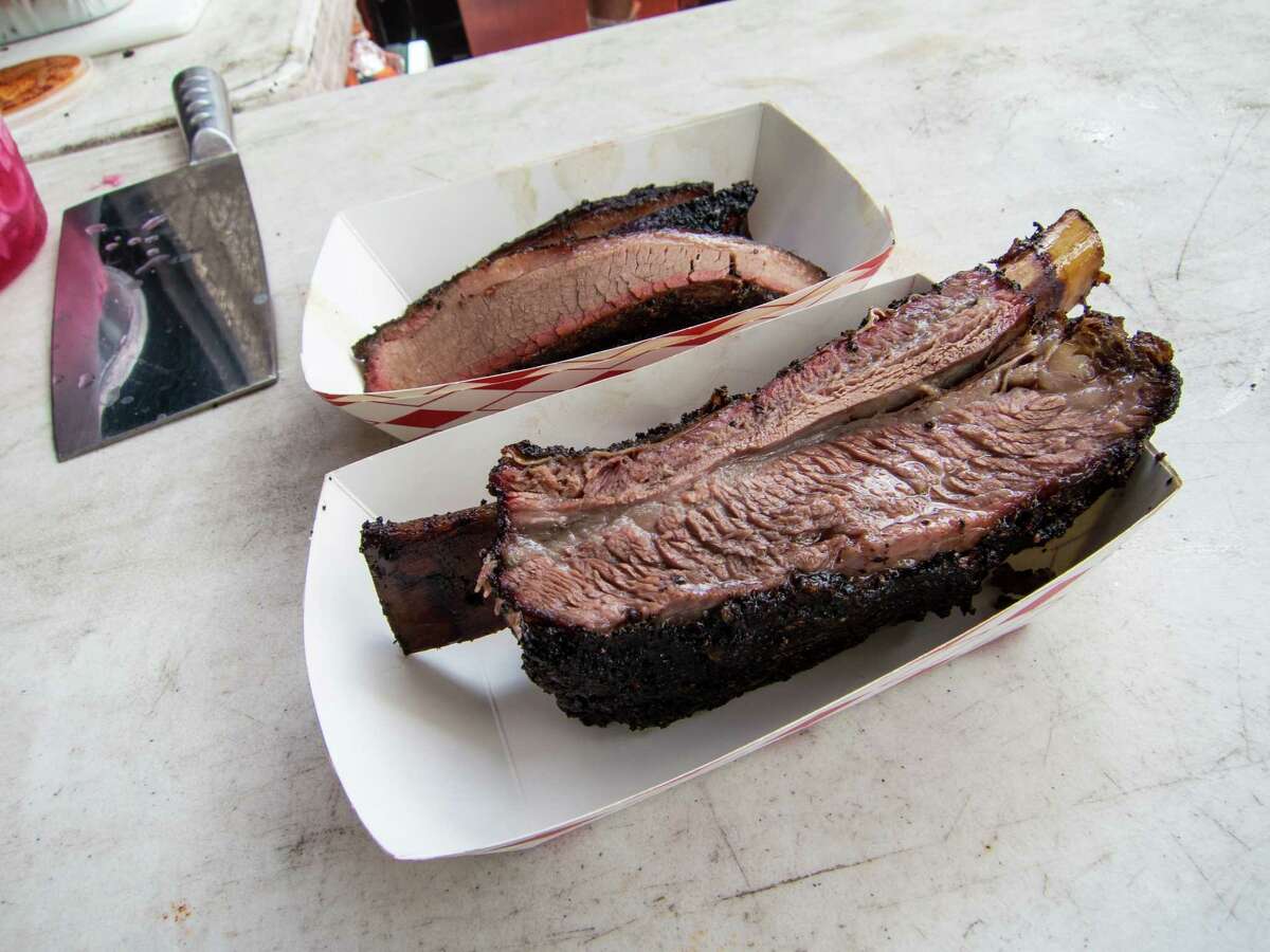 Beef ribs at a Blood Bros. pop-up barbecue sale at Lincoln Bar on Washington Avenue. Blood Bros. BBQ