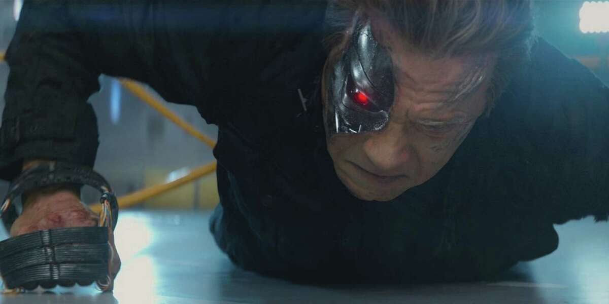Arnold Schwarzenegger reprises his role as the terminator in "Terminator Genisys."﻿