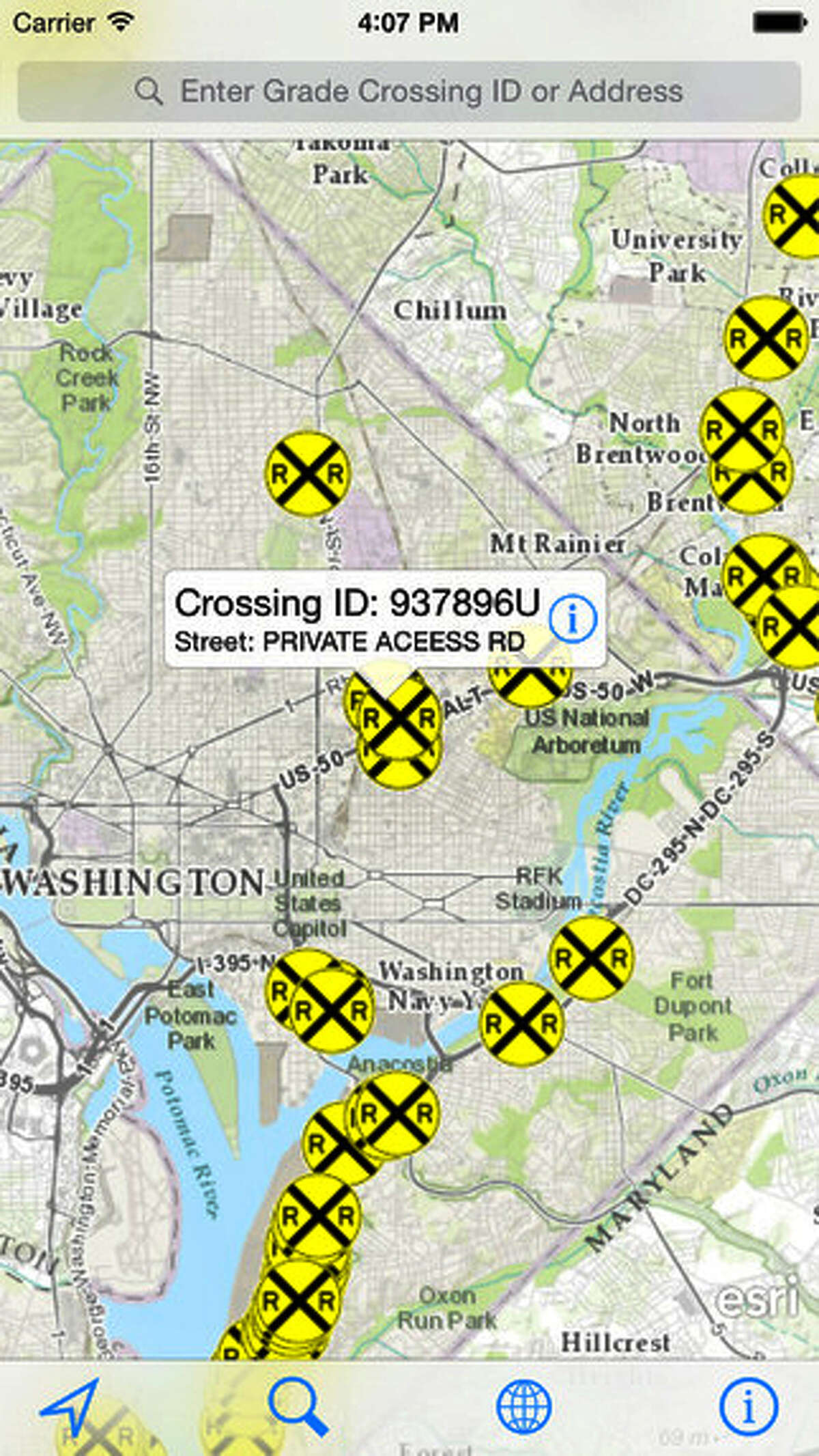 Fra Crossing Inventory Map Google Maps App To Add Rail Safety Features