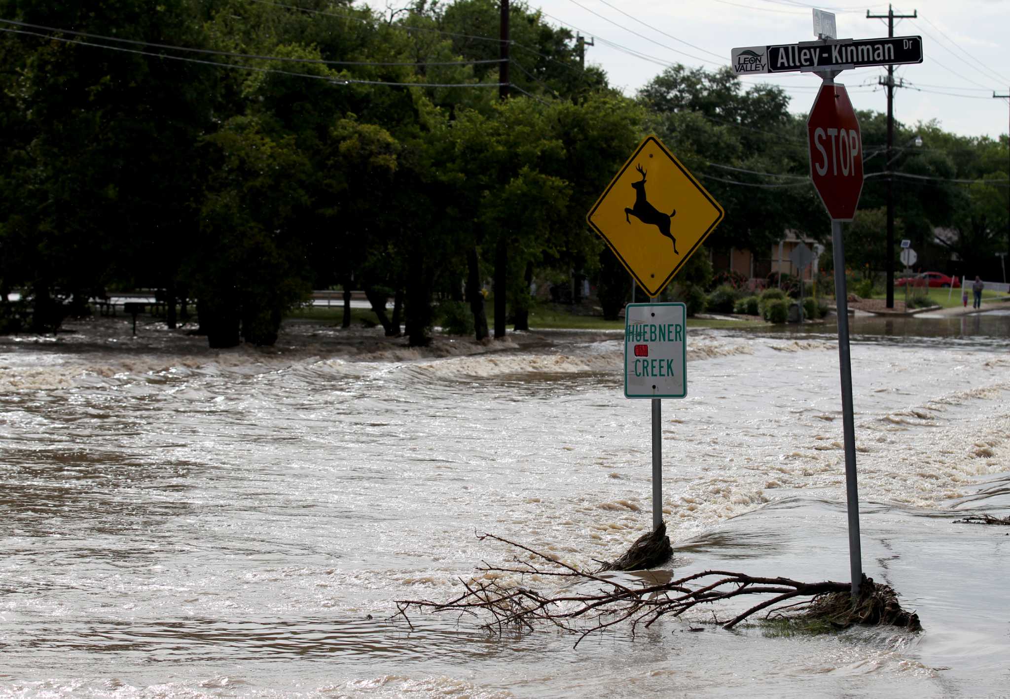 Last day of June brings flooding to Huebner Creek