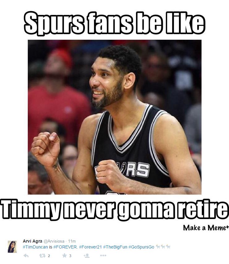 Internet erupts after Tim Duncan announces decision to return for 19th  Spurs season