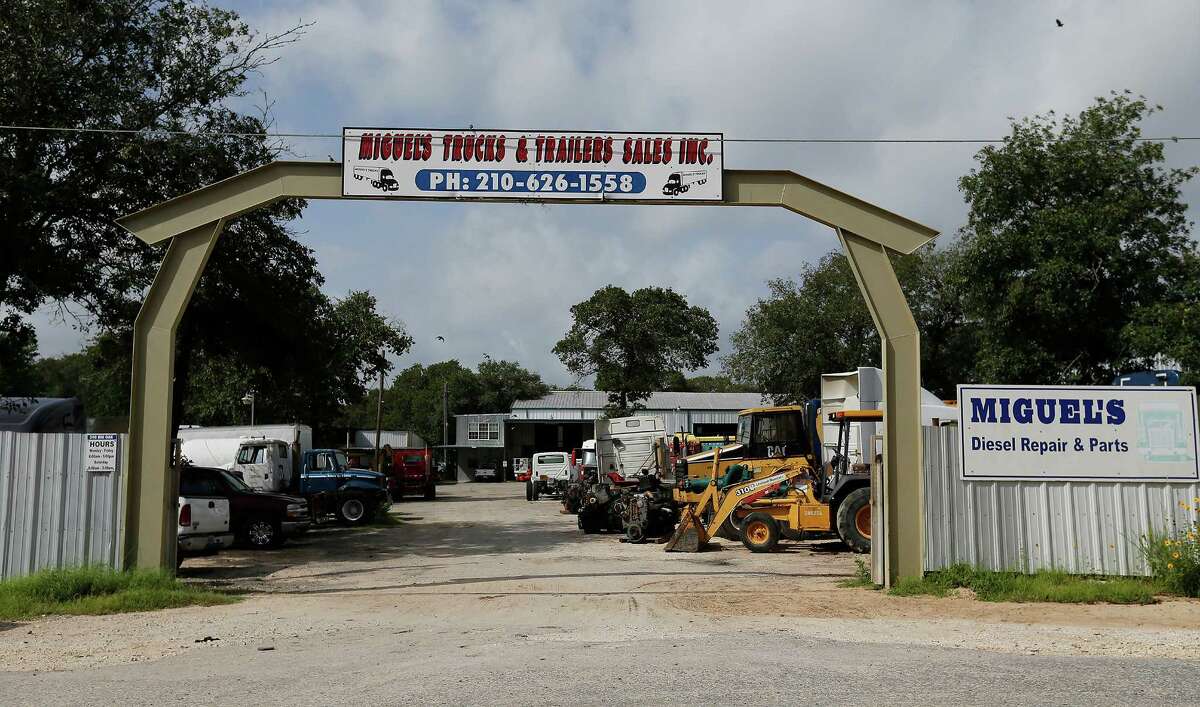 Miguel's Trucks & Trailers Sales located at 390 Big Oak Drive on the far south side of Bexar County was implicated in the purchase of a helicopter for Zeta leader Omar Trevino. The helicopter was seized by federal authorities in McAllen, Texas. Another chopper was also seized in Mexico by authorities there. (Kin Man Hui/San Antonio Express-News)