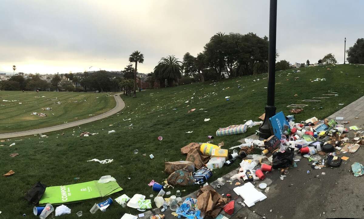 Enough litter to fill 460 bags of trash left behind by Dolores Park ...