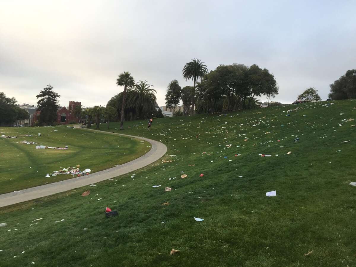 Enough Litter To Fill 460 Bags Of Trash Left Behind By Dolores Park Revelers Over Weekend