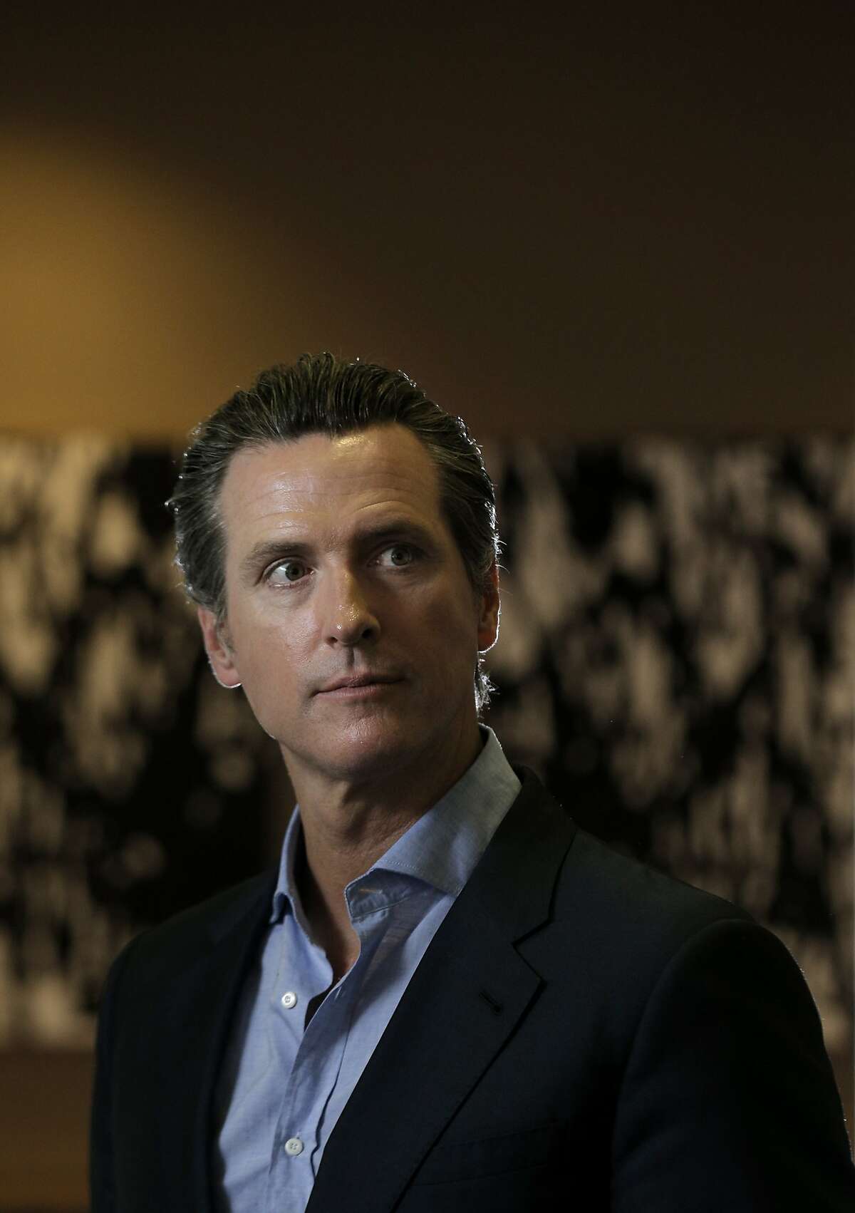 California Lt. Governor Gavin Newsom at Founders Den where he has an office space in San Francisco, Calif., on Thursday, July 2, 2015.