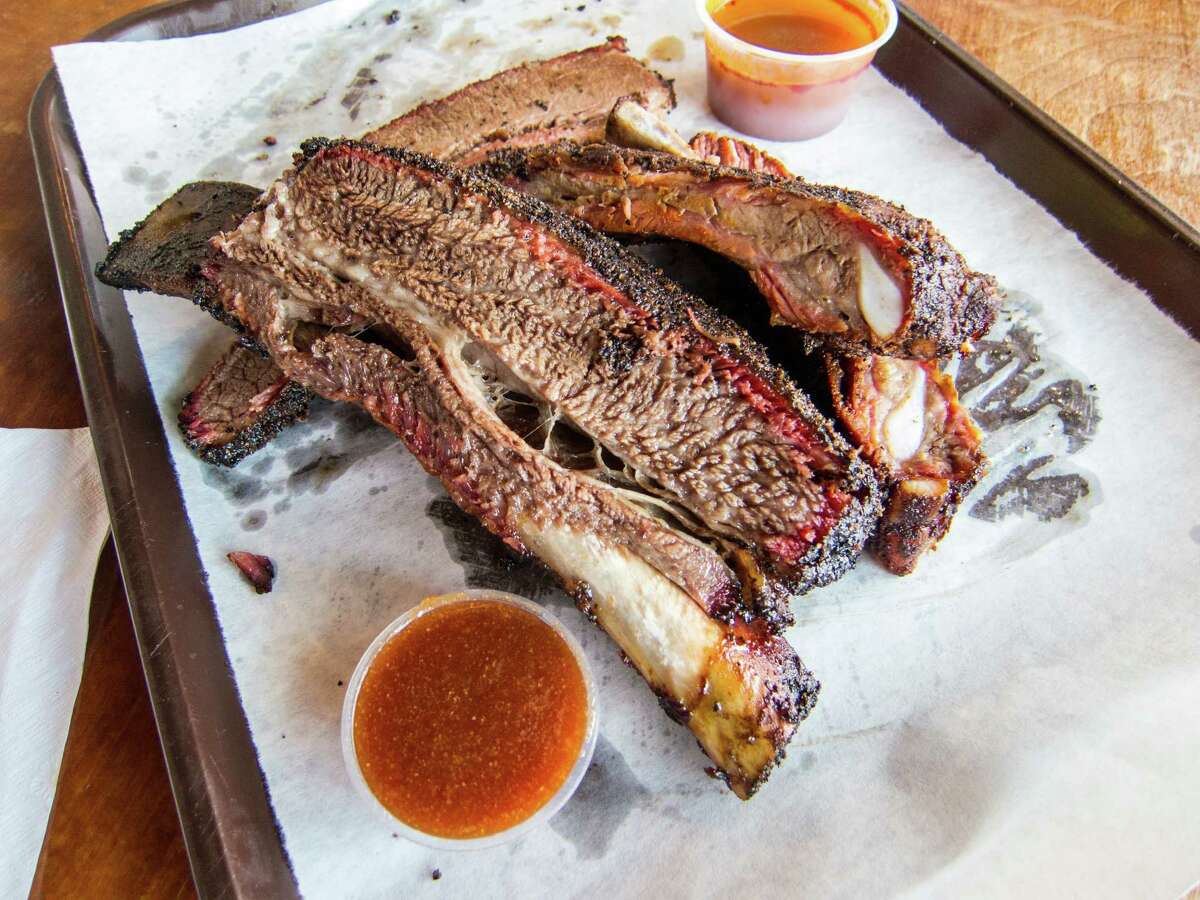 The beef ribs at Louie Mueller Barbecue in Taylor.
